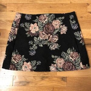 beautiful black floral skirt